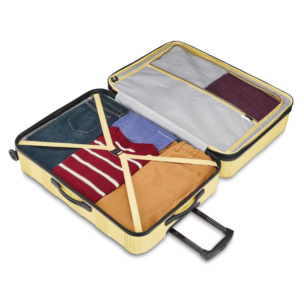 American Tourister Large Checked Luggage Suitcase 28" Hardside Spinner 8-Wheel