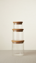 Stackable Glass Storage Jars with Airtight Lids