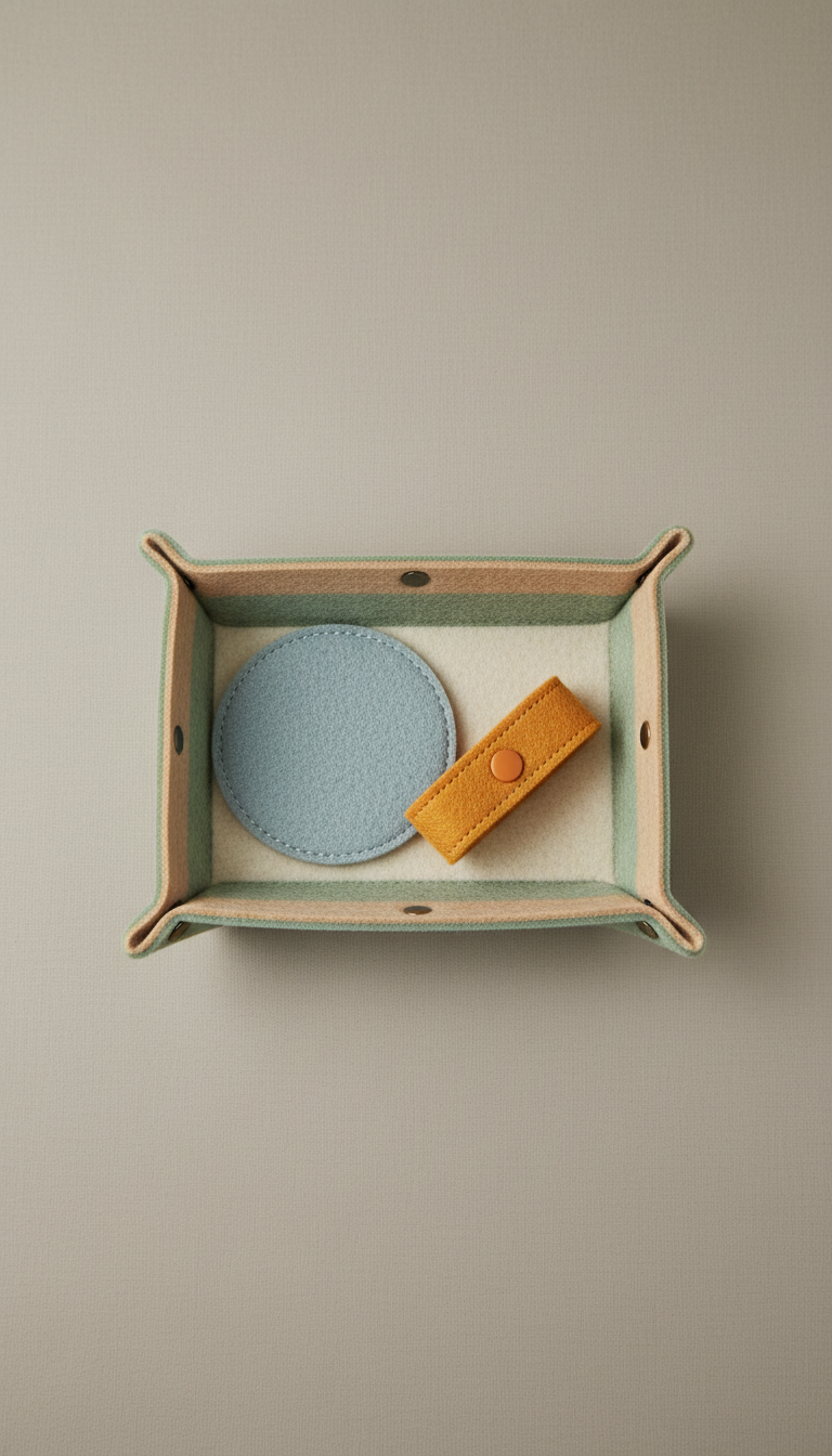 Foldable Felt Entryway Catch-All Tray